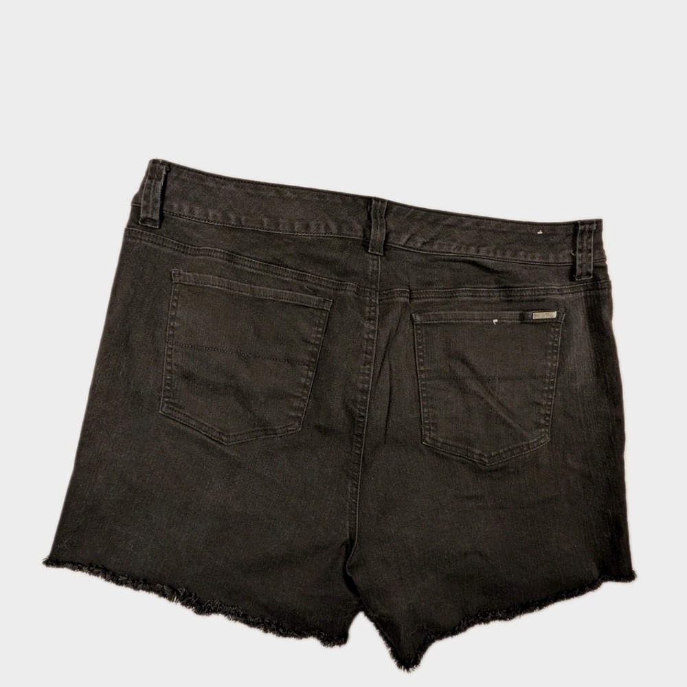 Melissa McCarthy Seven 7 Slim System Short Women Black Denim Stud Moto-22W - Picture 2 of 10